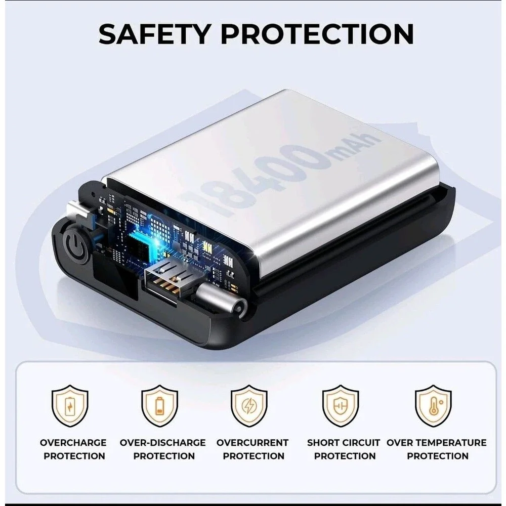 GOTOBI 12V 18400mAh Heated Jacket Battery Pack - Power Bank Black